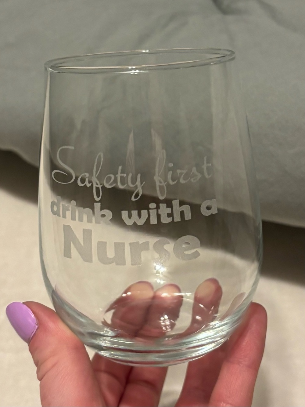 Nurse Wine Glass